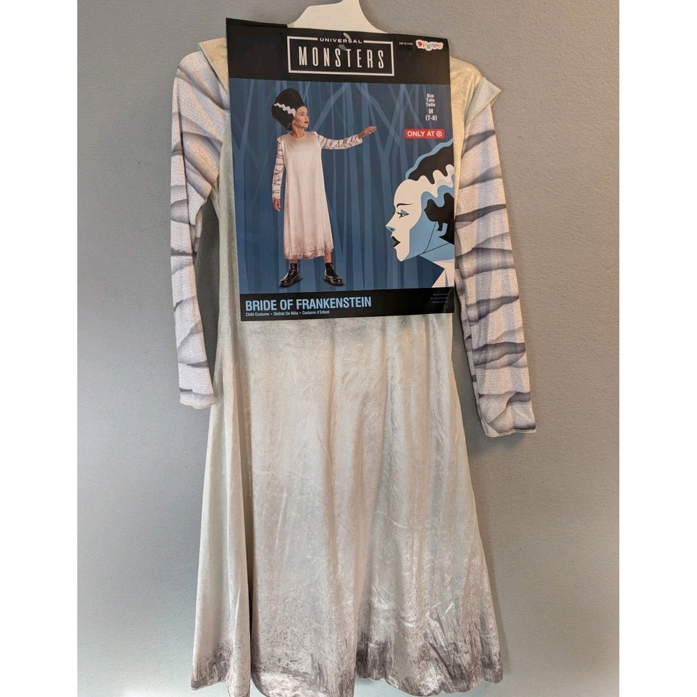 Universal Studios Monsters Bride of Frankenstein Halloween Costume‎ Child M 7-8